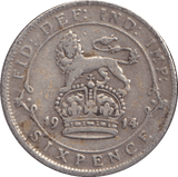 1914 SIXPENCE ( NF ) - SIXPENCE - Cambridgeshire Coins