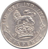1914 SIXPENCE ( UNC ) - SIXPENCE - Cambridgeshire Coins