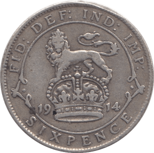 1914 SIXPENCE ( VF ) 2 - Sixpence - Cambridgeshire Coins