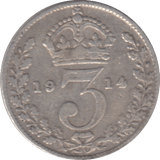 1914 THREEPENCE ( FINE ) - THREEPENCE - Cambridgeshire Coins