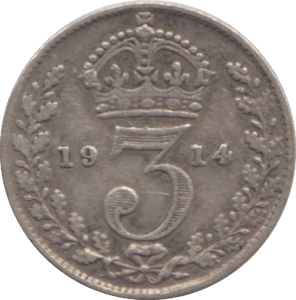 1914 THREEPENCE ( NF ) - THREEPENCE - Cambridgeshire Coins