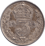 1914 THREEPENCE ( VF ) - THREEPENCE - Cambridgeshire Coins