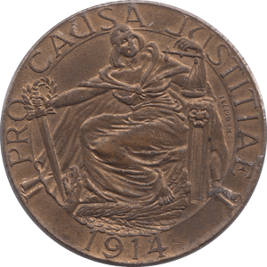 1914 WORLD WAR ONE MEDAL - MEDALS & MEDALLIONS - Cambridgeshire Coins