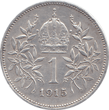 1915 1 CORONO AUSTRIA - WORLD COINS - Cambridgeshire Coins