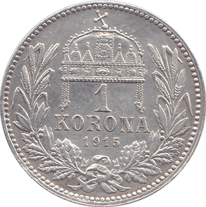 1915 1 KORONA AUSTRIA - WORLD COINS - Cambridgeshire Coins