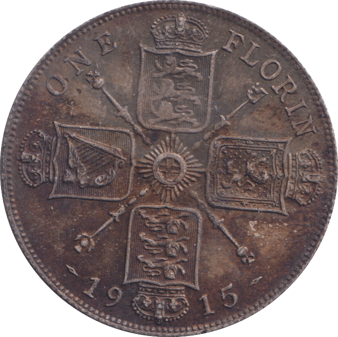 1915 FLORIN ( AUNC ) - FLORIN - Cambridgeshire Coins