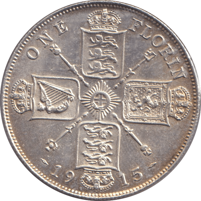 1915 FLORIN ( AUNC ) - FLORIN - Cambridgeshire Coins