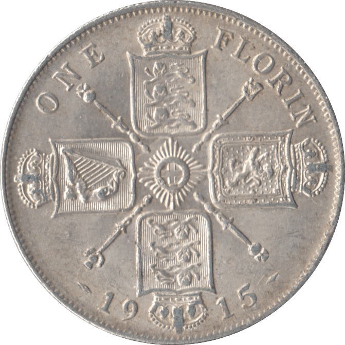 1915 FLORIN ( EF ) - FLORIN - Cambridgeshire Coins