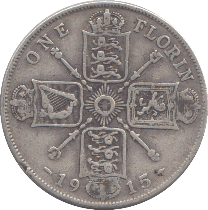 1915 FLORIN ( GF ) - FLORIN - Cambridgeshire Coins