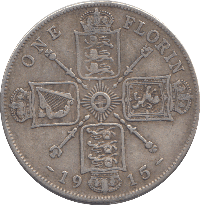 1915 FLORIN ( GF ) - FLORIN - Cambridgeshire Coins