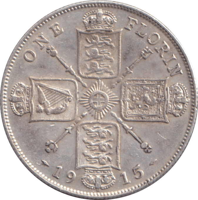 1915 FLORIN ( GVF ) - FLORIN - Cambridgeshire Coins