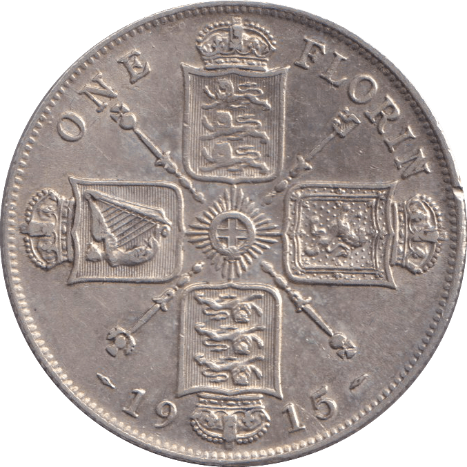 1915 FLORIN ( GVF ) - FLORIN - Cambridgeshire Coins