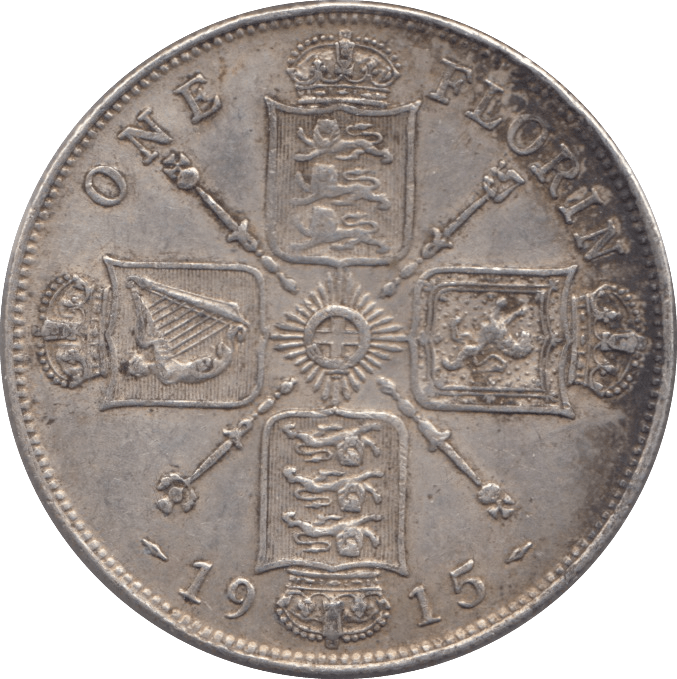 1915 FLORIN ( GVF ) - FLORIN - Cambridgeshire Coins