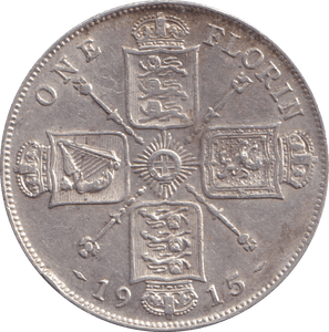 1915 FLORIN ( GVF ) - FLORIN - Cambridgeshire Coins