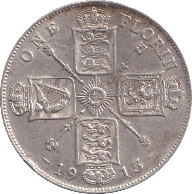 1915 FLORIN ( GVF ) - FLORIN - Cambridgeshire Coins