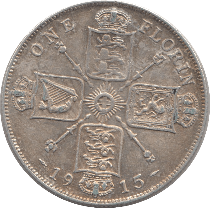 1915 FLORIN ( GVF ) - FLORIN - Cambridgeshire Coins