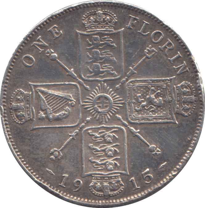 1915 FLORIN ( VF ) - FLORIN - Cambridgeshire Coins
