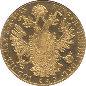 1915 GOLD 4 DUCAT AUSTRIA - Gold World Coins - Cambridgeshire Coins