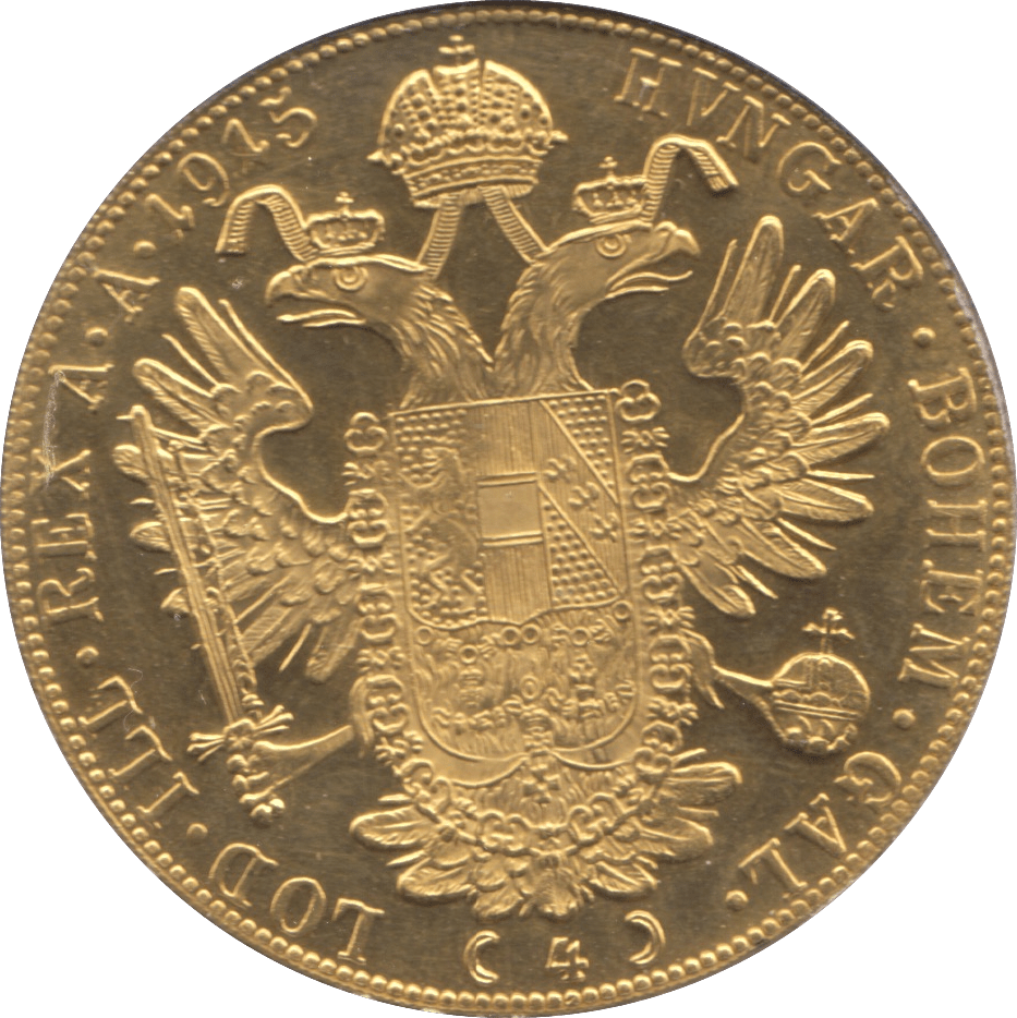 1915 GOLD 4 DUCAT AUSTRIA - Gold World Coins - Cambridgeshire Coins