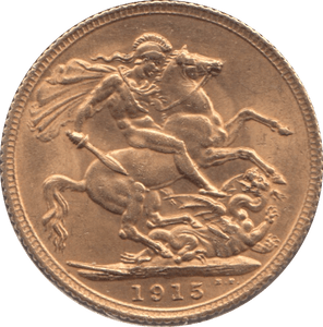 1915 GOLD SOVEREIGN ( AUNC ) - Sovereign - Cambridgeshire Coins