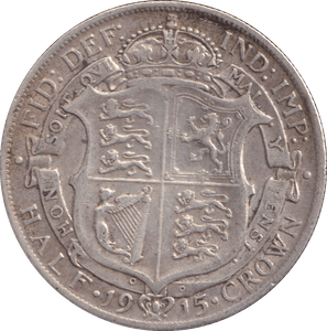 1915 HALF CROWN ( GF ) - HALF FARTHING - Cambridgeshire Coins