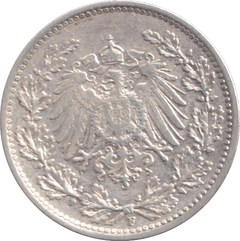 1915 HALF MARK GERMANY - SILVER WORLD COINS - Cambridgeshire Coins