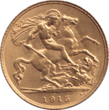 1915 HALF SOVEREIGN ( AUNC ) - HALF SOVEREIGN - Cambridgeshire Coins