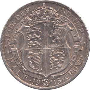 1915 HALFCROWN ( AUNC ) - Halfcrown - Cambridgeshire Coins
