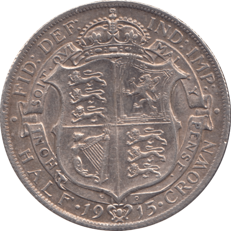 1915 HALFCROWN ( AUNC ) - Halfcrown - Cambridgeshire Coins