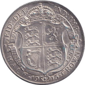 1915 HALFCROWN ( AUNC ) - HALFCROWN - Cambridgeshire Coins
