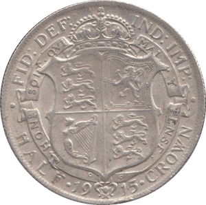 1915 HALFCROWN ( EF ) - Halfcrown - Cambridgeshire Coins