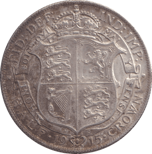 1915 HALFCROWN ( EF ) - HALFCROWN - Cambridgeshire Coins