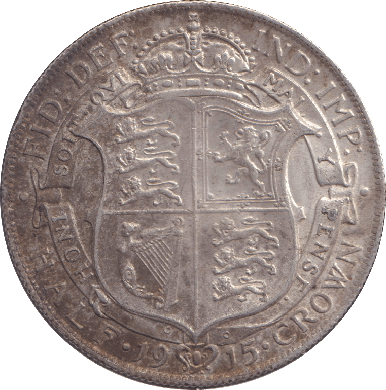 1915 HALFCROWN ( EF ) - HALFCROWN - Cambridgeshire Coins