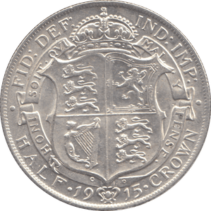 1915 HALFCROWN ( EF ) - HALFCROWN - Cambridgeshire Coins