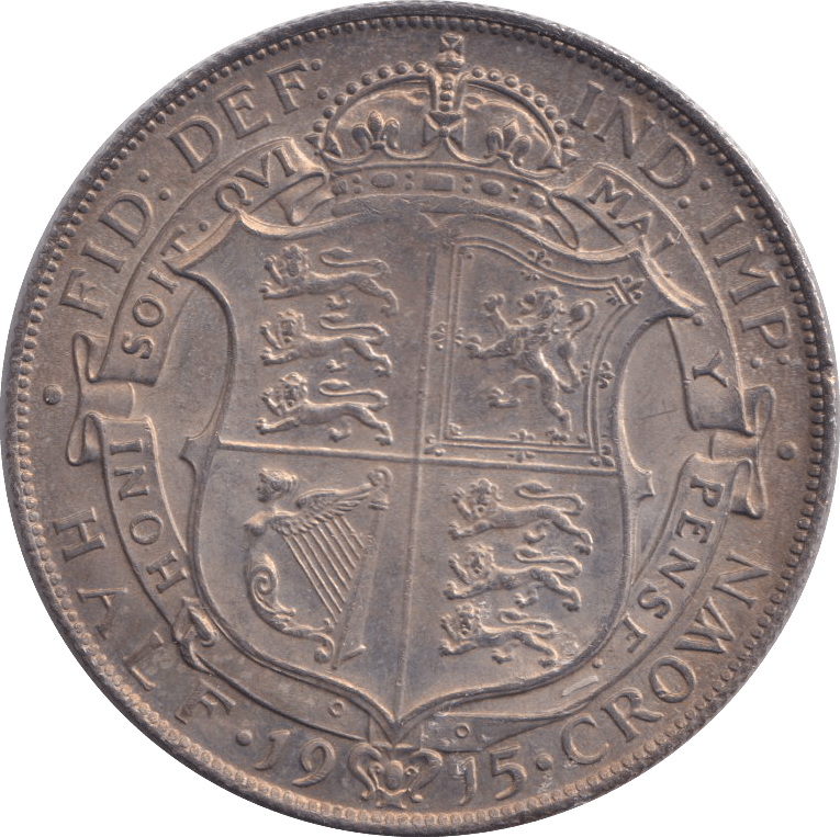 1915 HALFCROWN ( EF ) - HALFCROWN - Cambridgeshire Coins