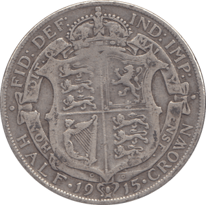 1915 HALFCROWN ( FINE ) - HALFCROWN - Cambridgeshire Coins