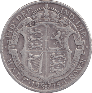 1915 HALFCROWN ( FINE ) - HALFCROWN - Cambridgeshire Coins