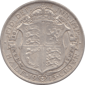 1915 HALFCROWN ( GVF ) - Halfcrown - Cambridgeshire Coins