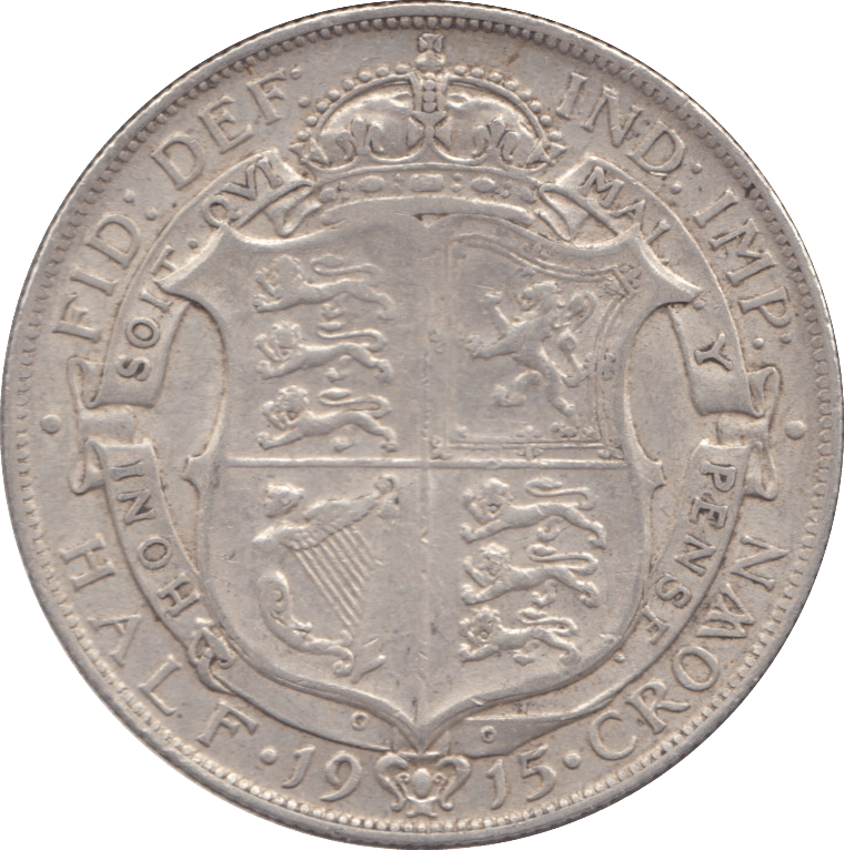 1915 HALFCROWN ( GVF ) - Halfcrown - Cambridgeshire Coins