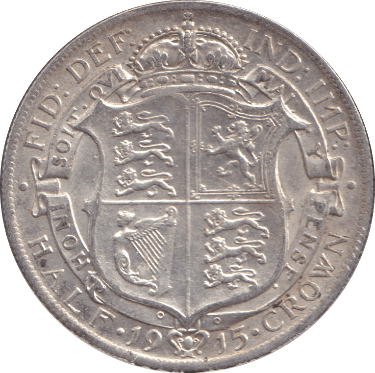 1915 HALFCROWN ( UNC ) 3 - HALFCROWN - Cambridgeshire Coins