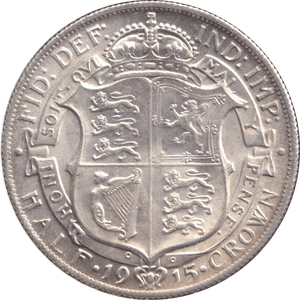 1915 HALFCROWN ( UNC ) - HALFCROWN - Cambridgeshire Coins