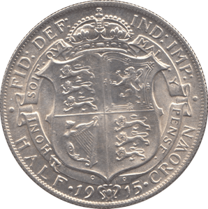 1915 HALFCROWN ( UNC ) - Halfcrown - Cambridgeshire Coins