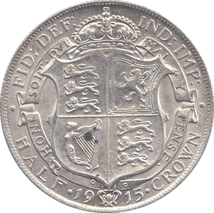 1915 HALFCROWN ( UNC ) - HALFCROWN - Cambridgeshire Coins