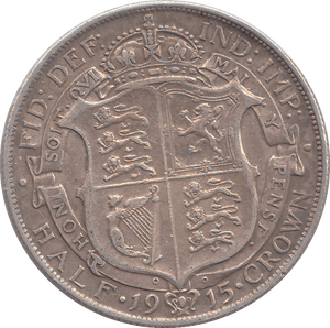 1915 HALFCROWN ( VF ) - HALFCROWN - Cambridgeshire Coins