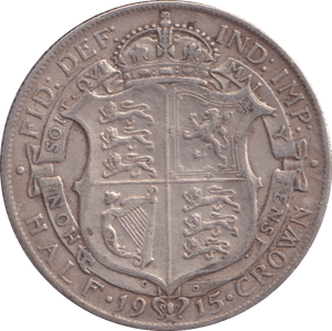 1915 HALFCROWN ( VF ) - HALFCROWN - Cambridgeshire Coins
