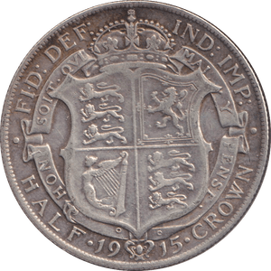 1915 HALFCROWN ( VF ) - HALFCROWN - Cambridgeshire Coins