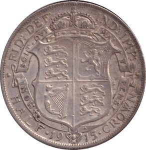 1915 HALFCROWN ( VF ) - HALFCROWN - Cambridgeshire Coins
