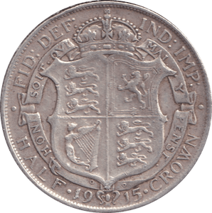 1915 HALFCROWN ( VF ) - HALFCROWN - Cambridgeshire Coins