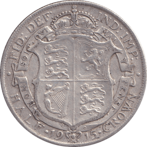 1915 HALFCROWN ( VF ) - HALFCROWN - Cambridgeshire Coins
