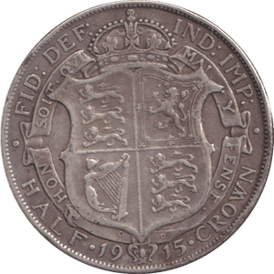 1915 HALFCROWN ( VF ) - WORLD COINS - Cambridgeshire Coins